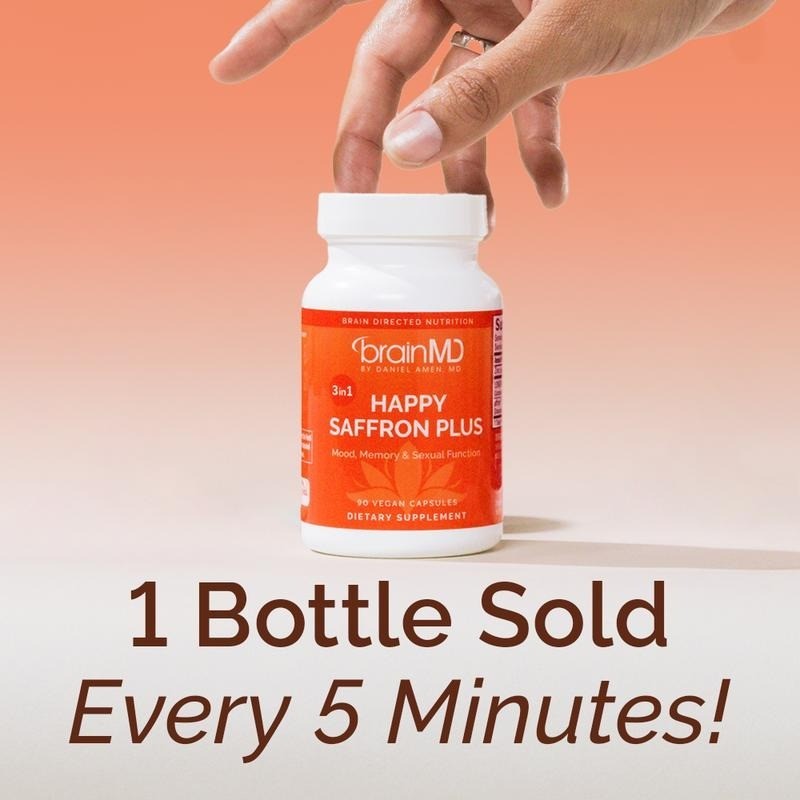 Saffron Plus Supplement Positive Mood Support Multivitamin Gluten Free