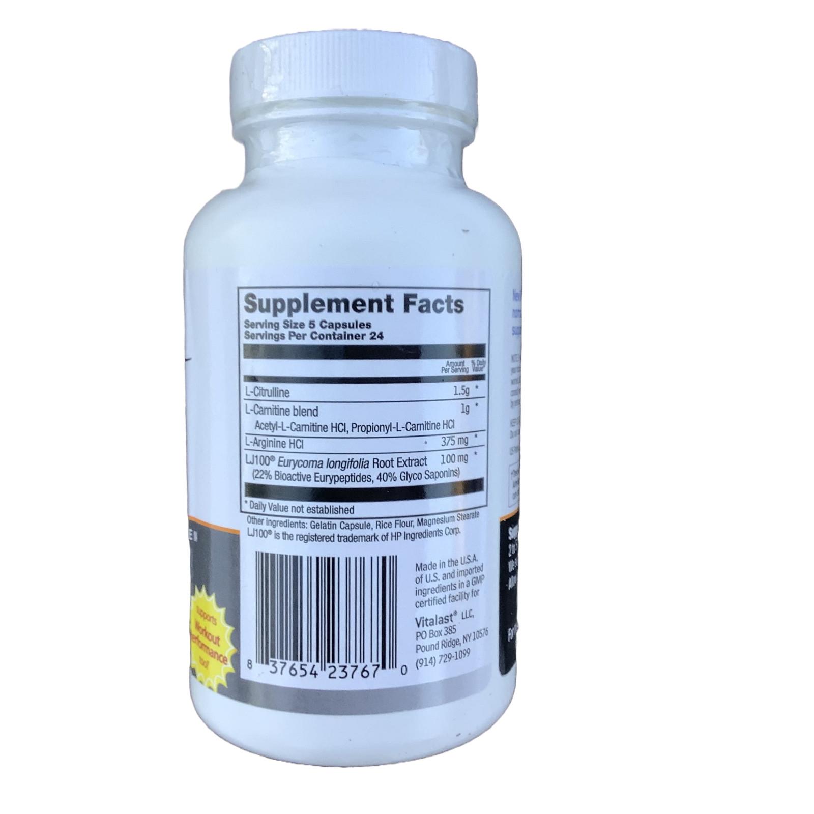 Vitalast NewVigor with LJ100 for sexual health and workout performance