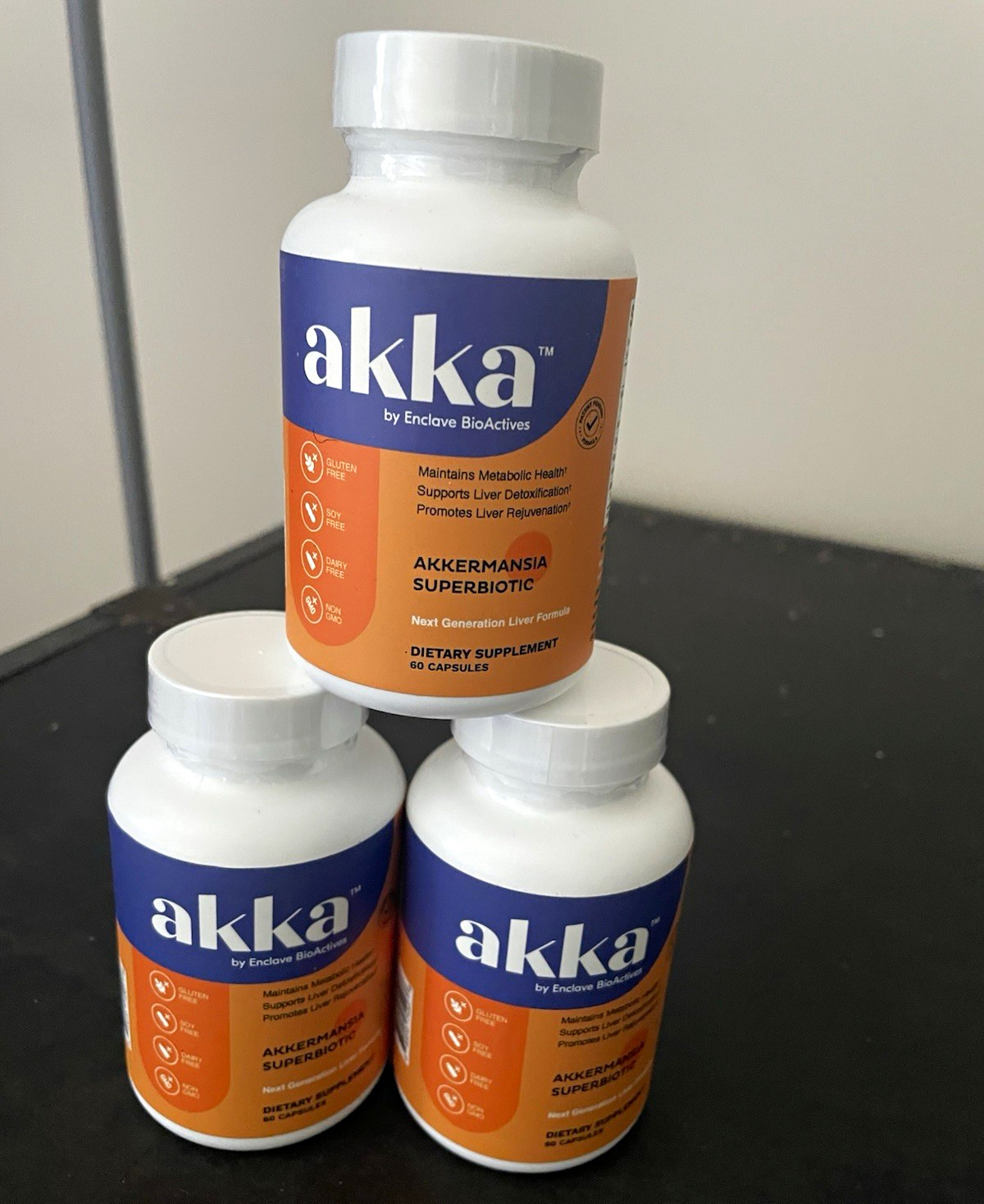 akka Akkermansia Superbiotic Dietary Supplement 60 Capsules Gluten-Free Non-GMO