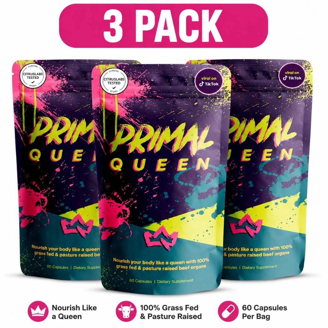 3PACK NEW Primal Queen Beef Organ Supplement for Women – 180 Count