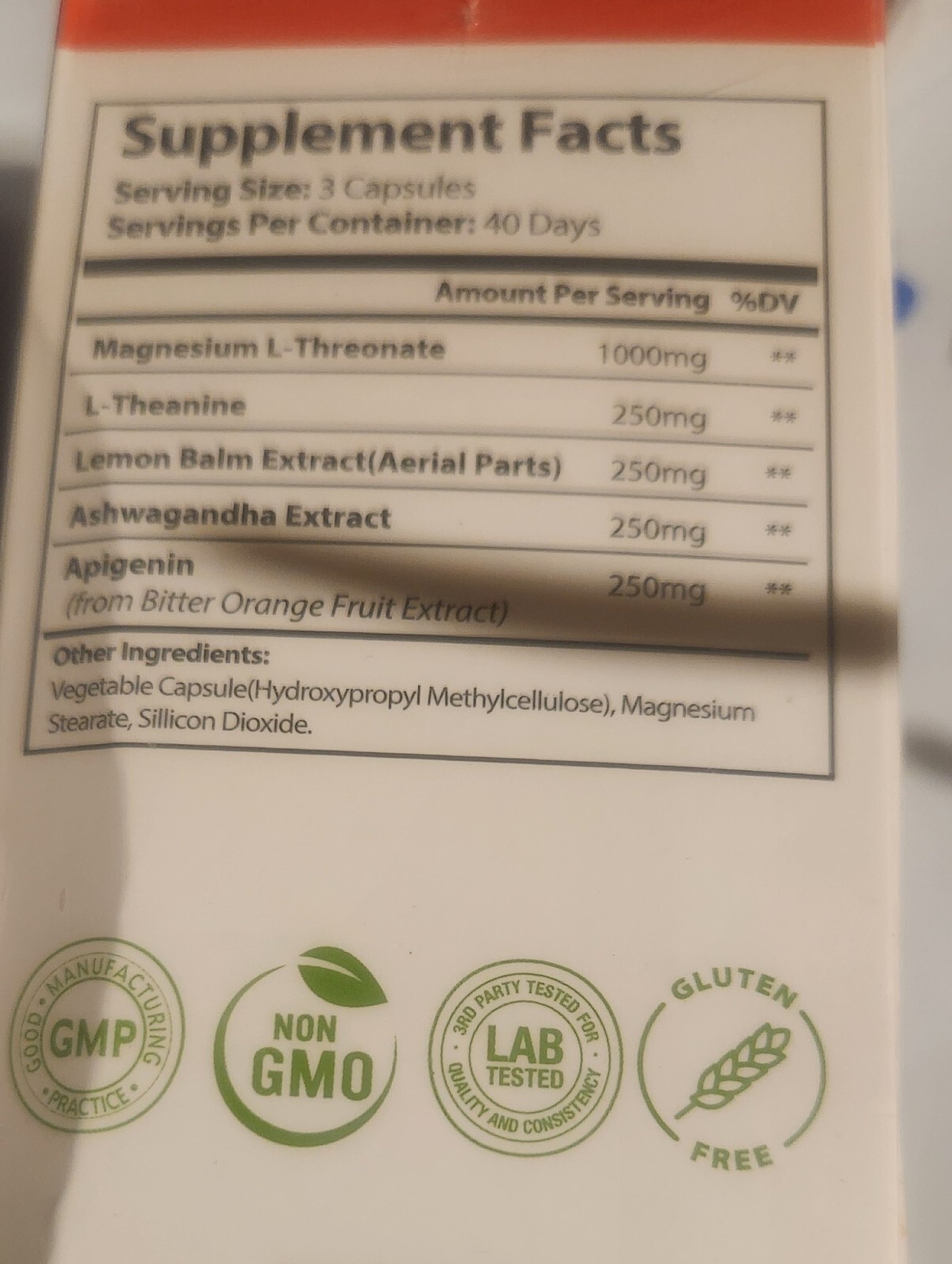 Neuro Magnesium L Threonate 120 Veggie Caps 2000 mg, Gluten Free, Non-GMO
