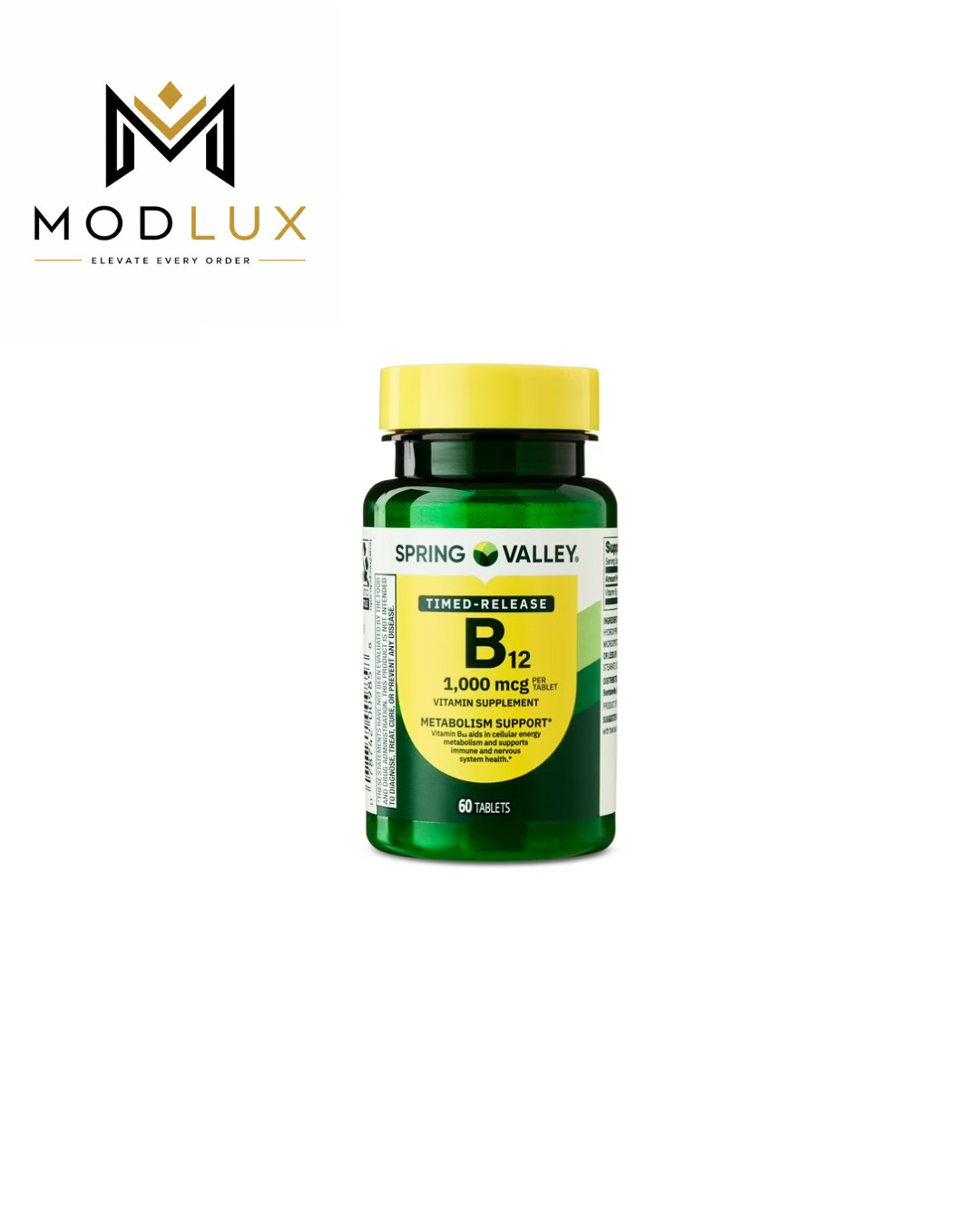 Spring Valley Vitamin B12 Timed-Release Tablets 1000 mcg, 60 Count