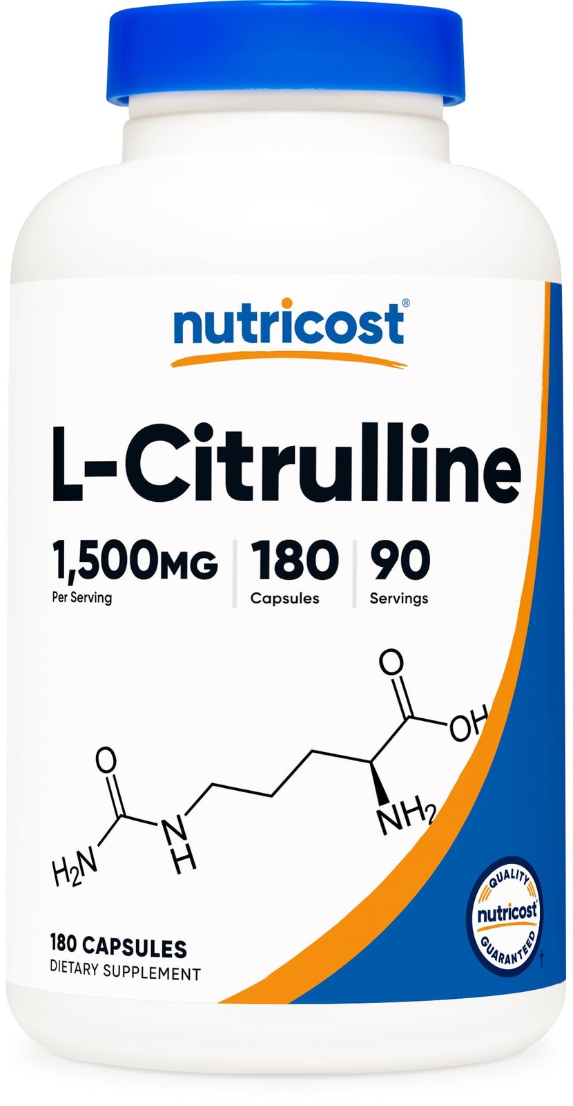 Nutricost L-Citrulline 1500mg, 180 Capsules – 750mg Per 180 Count (Pack of 1)