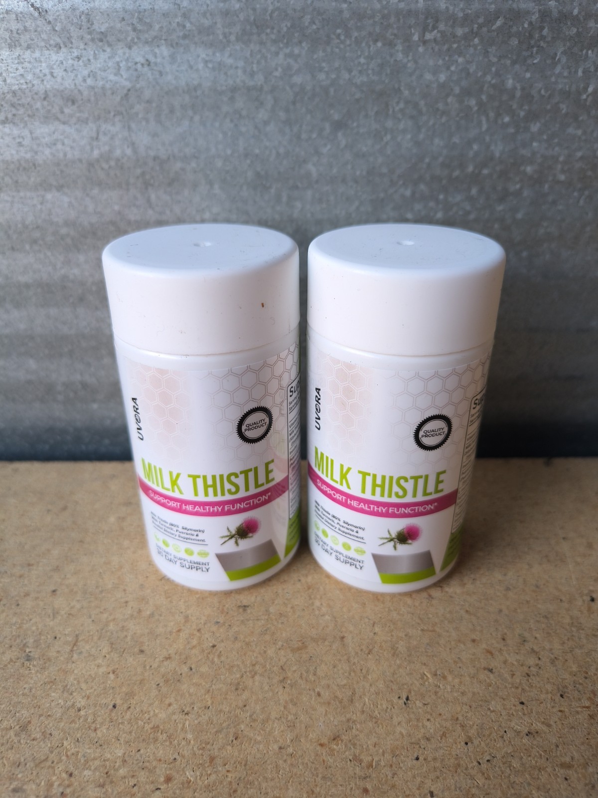 UVORA Milk Thistle Capsules 2 Pack Liver Support Detox Supplement