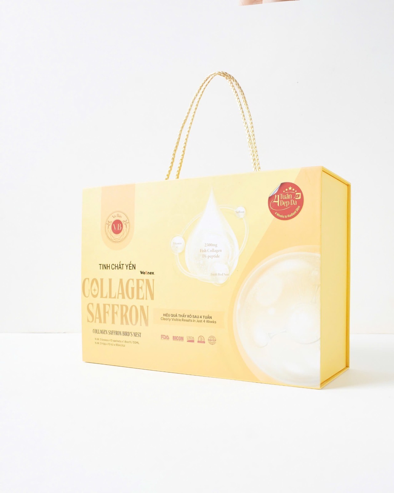 Collagen Saffron Essence Drink – Fish Di-Peptide 2500mg with Vitamin C, 30 Pcs