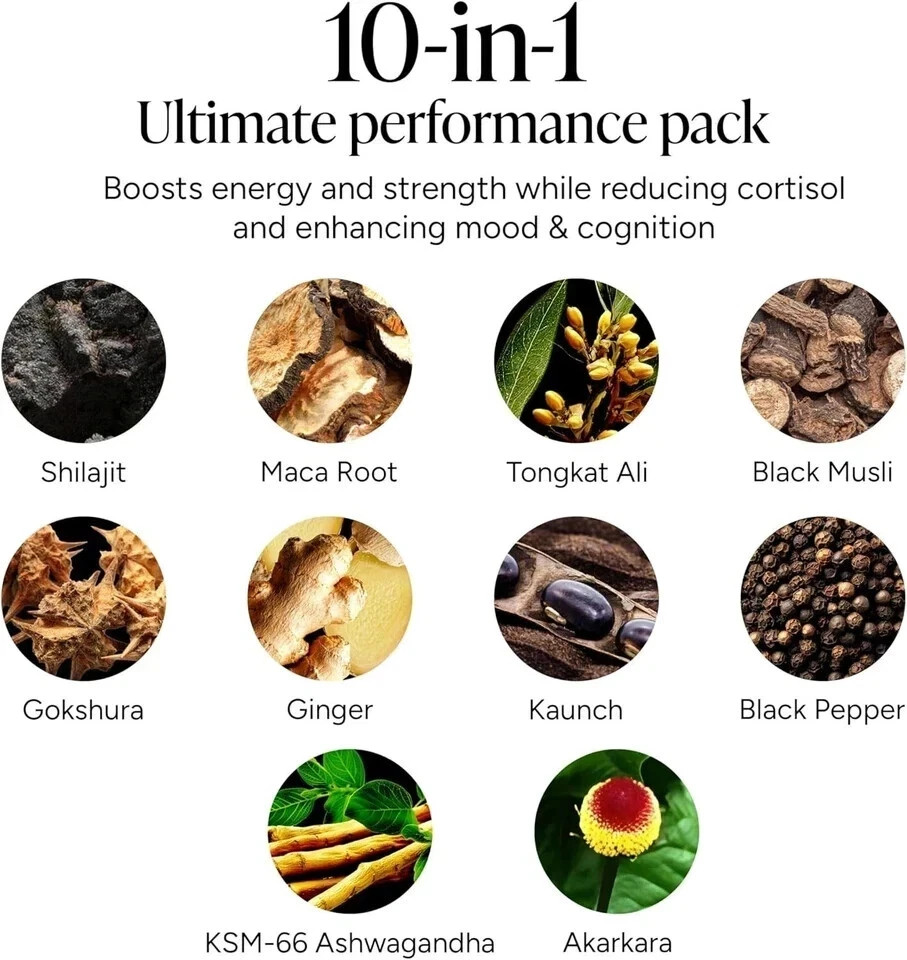 Root Labs 10-1 Alpha Gummies | 4000 mg Pure Shilajit with KSM-66 | 60 Gummies