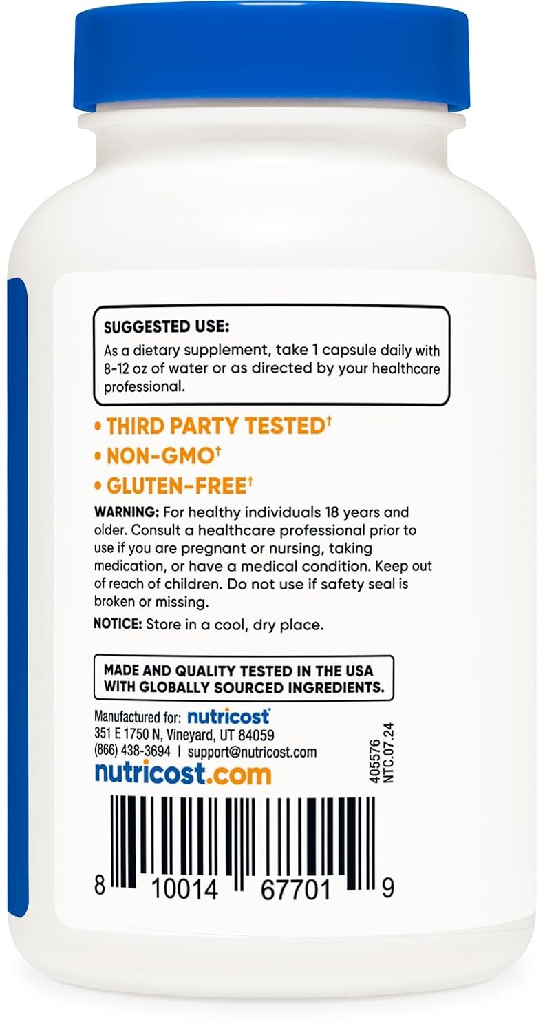 Nutricost Potassium Citrate 99mg, 240 Capsules – Gluten Free, Non-GMO