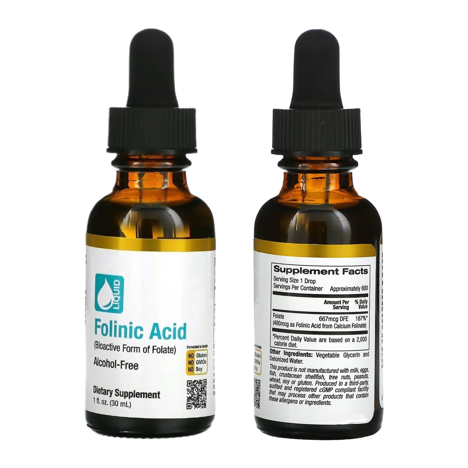 Acid Folinic Leucovorin Alcohol – Free Liquid 30ml , Speech and Development
