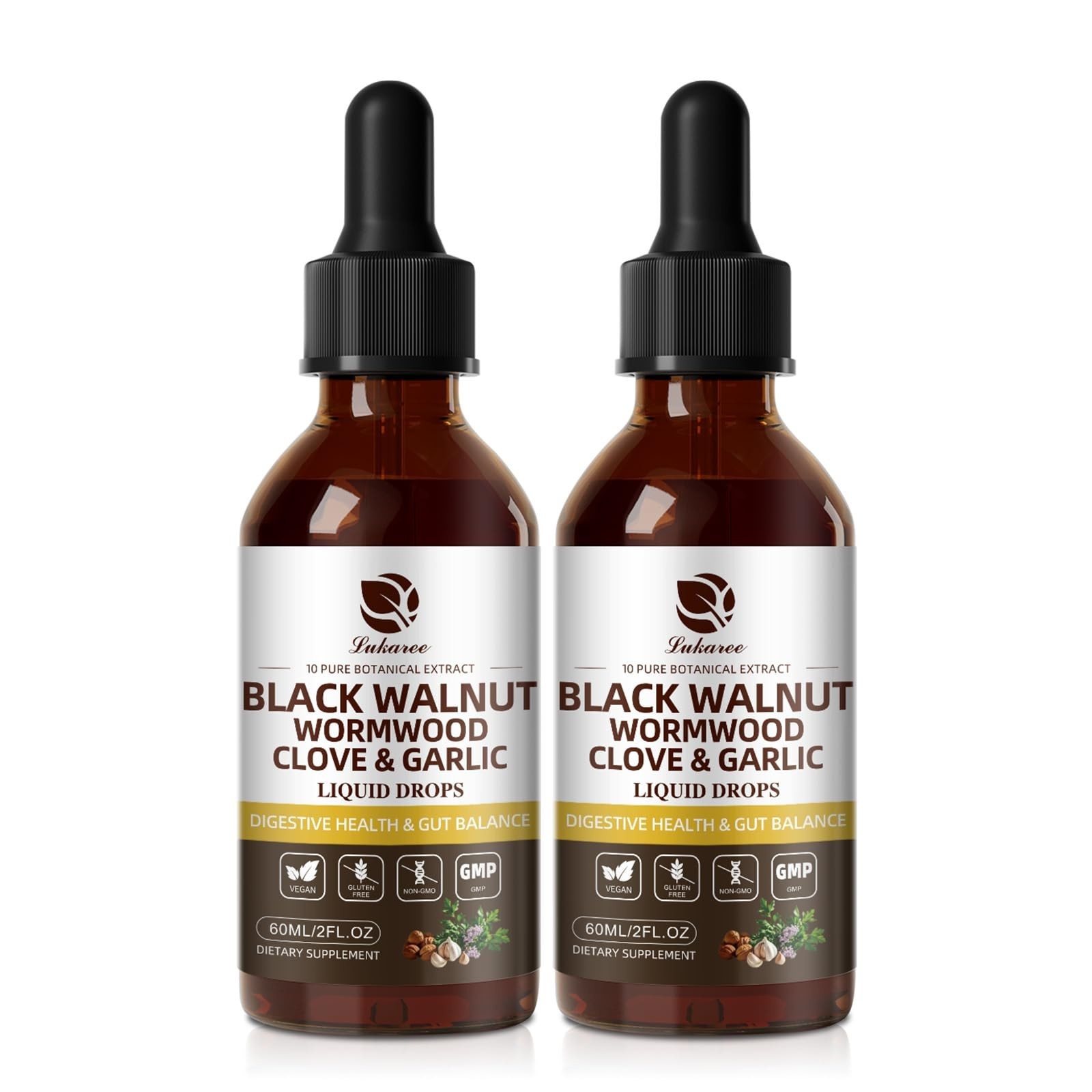 Gut Detox Tincture – Wormwood, Black Walnut, Clove, Garlic & Pumpkin Seeds, 10:1