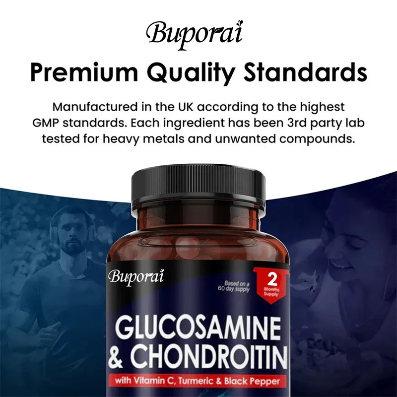 Glucosamine and Chondroitin 120pcs,Protects Cartilage, Bone and Joint Health