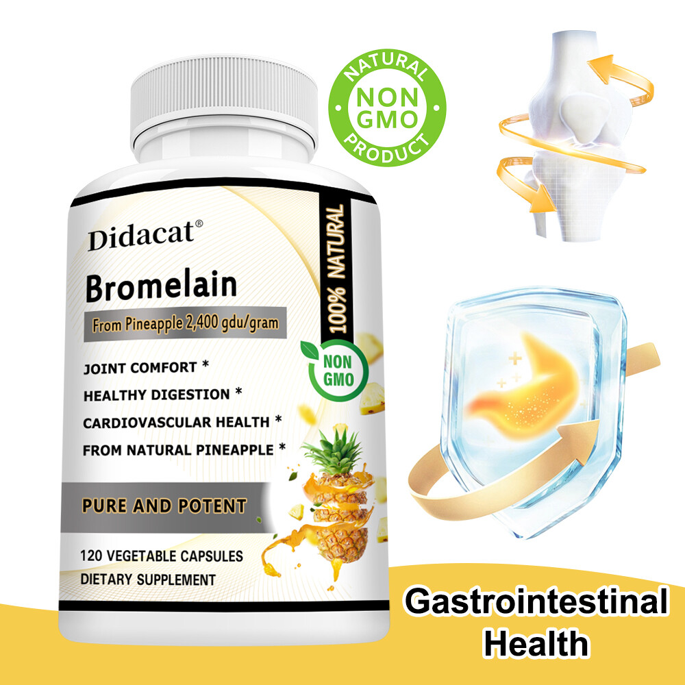 2400 GDU Bromelain 30/60/120Capsule 500mg Pineapple Digestive Supplement Pill