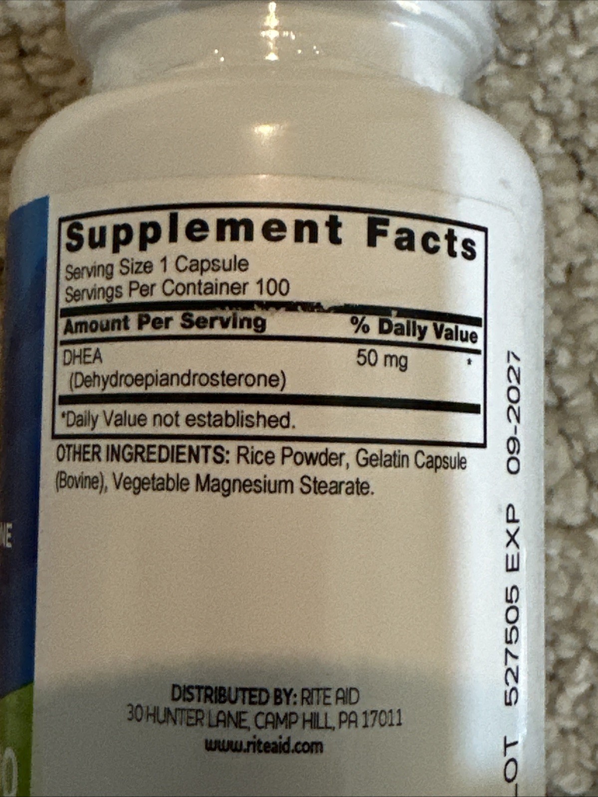 Lot of 4 Bottles – DHEA dehydroepiandrosterone 50mg 100 Caps NEW & SEALED