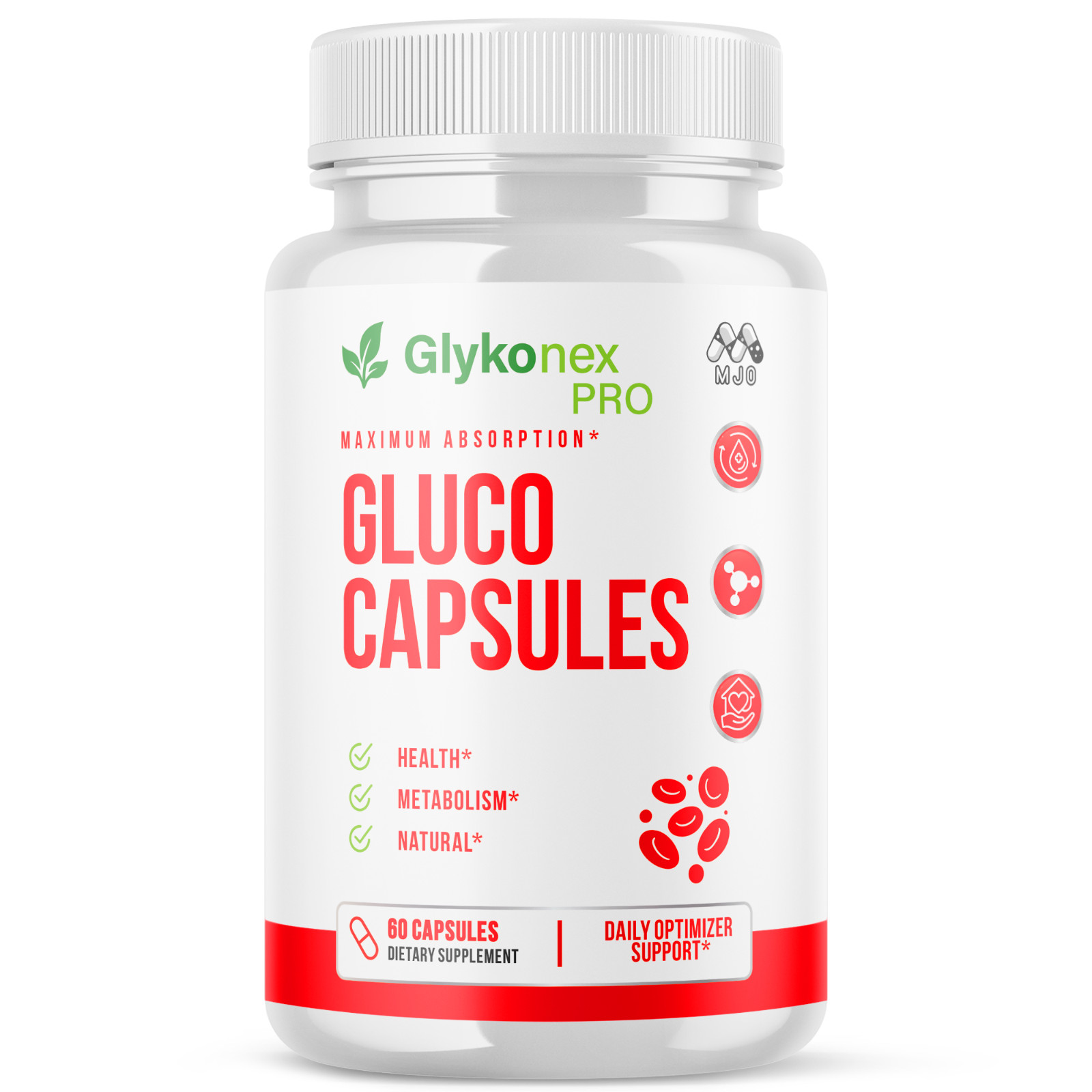(1 Pack) Glykonex Pro Advanced Support Blood Supplement GlykonexPro 60 Capsules