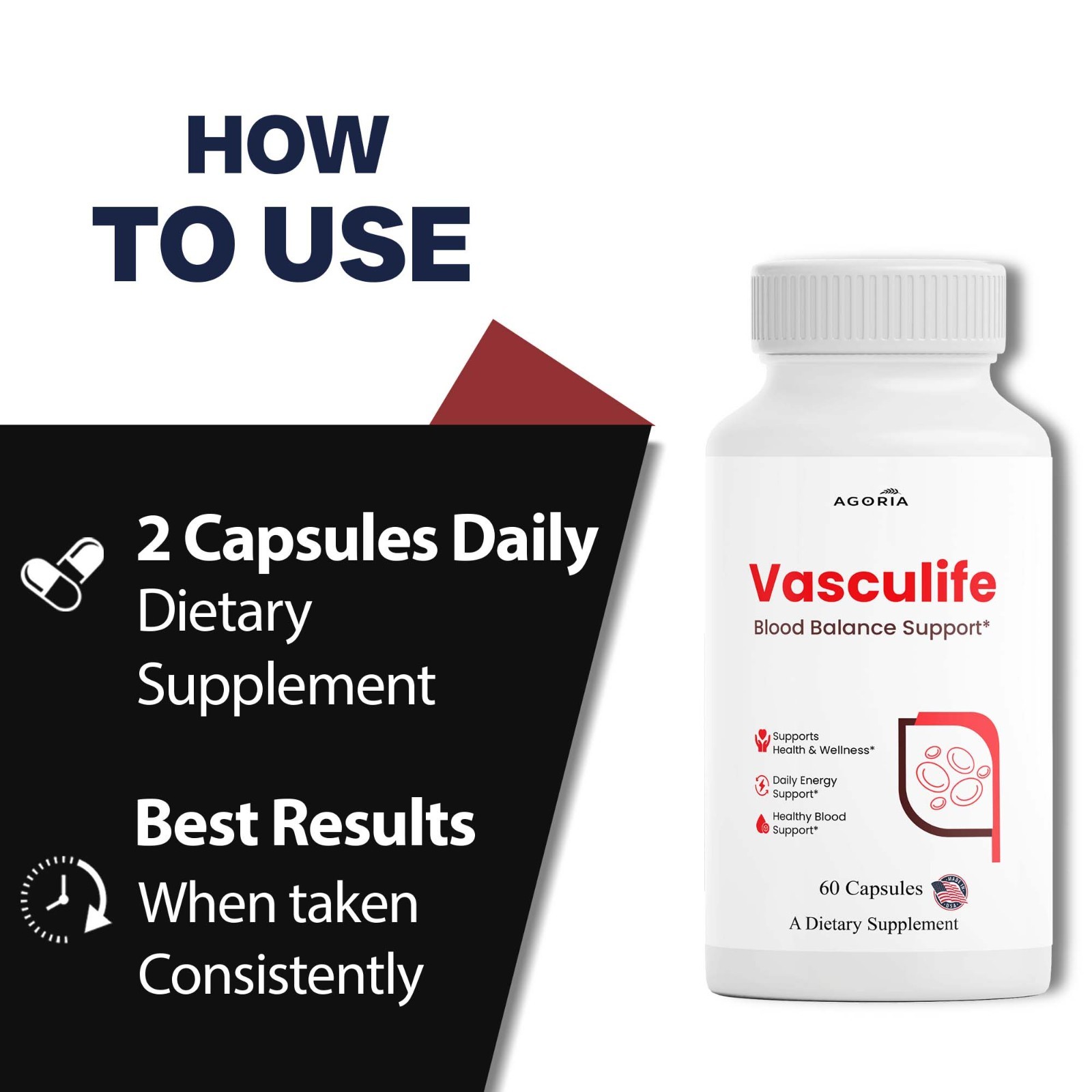 (1 Pack) Vasculife Blood Balance, Vasculife Advanced Blood Health Capsules