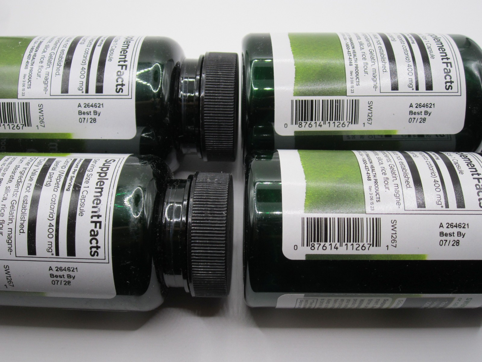 Swanson Full Spectrum Catnip 400 mg 60 Capsules Four (4) Bottle LOT