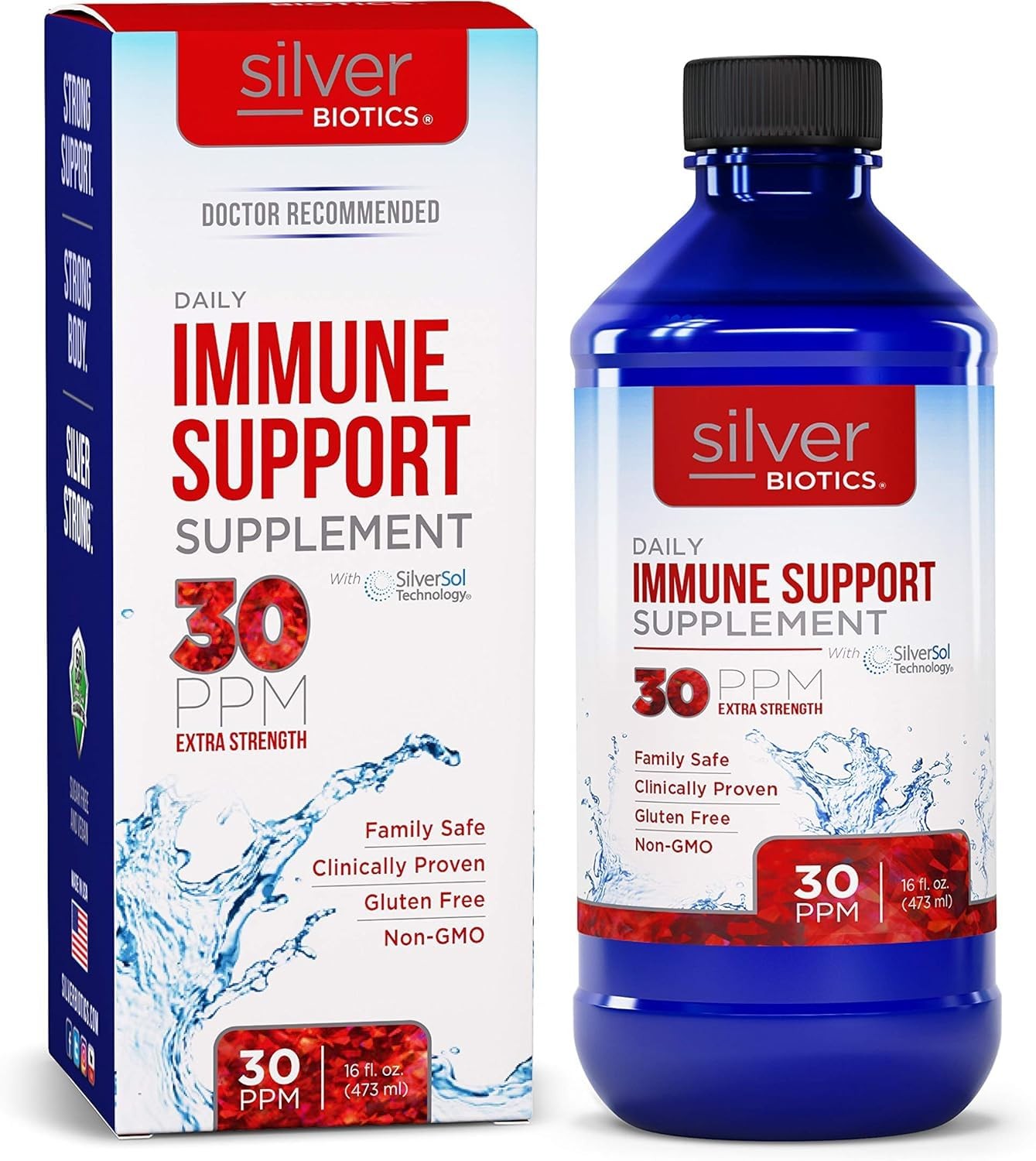 Silver Biotics 30 PPM Extra Strength Daily Immune Support Supplement with Pat…
