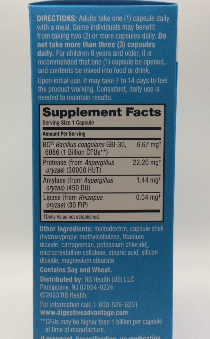 Digestive Advantage Daily Probiotics + Intensive Bowel Support 🎈09/2026🎈