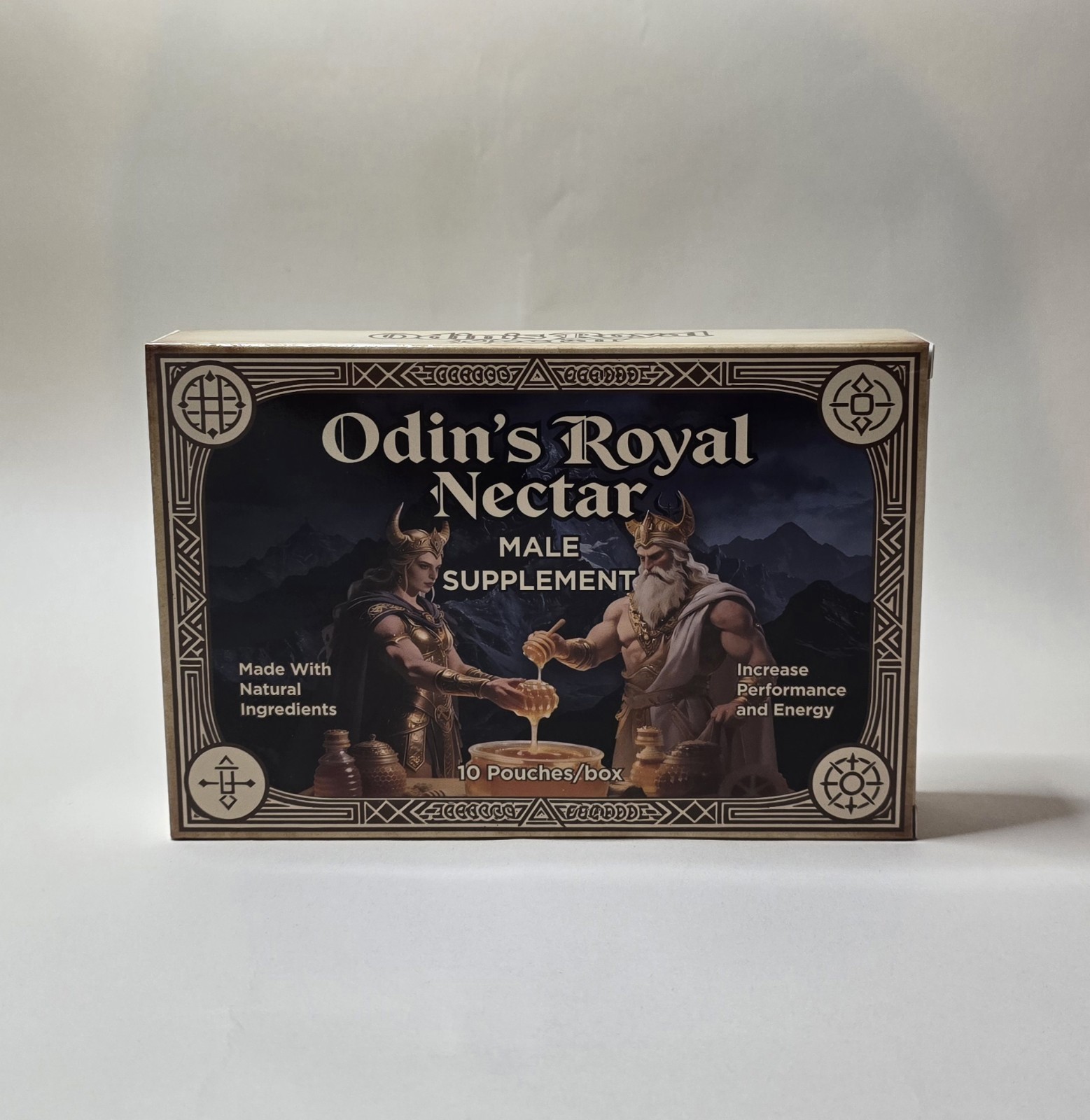 Odin’s Royal Nectar Men’s Energy Support Supplement, Natural, 10 Pouches/Box