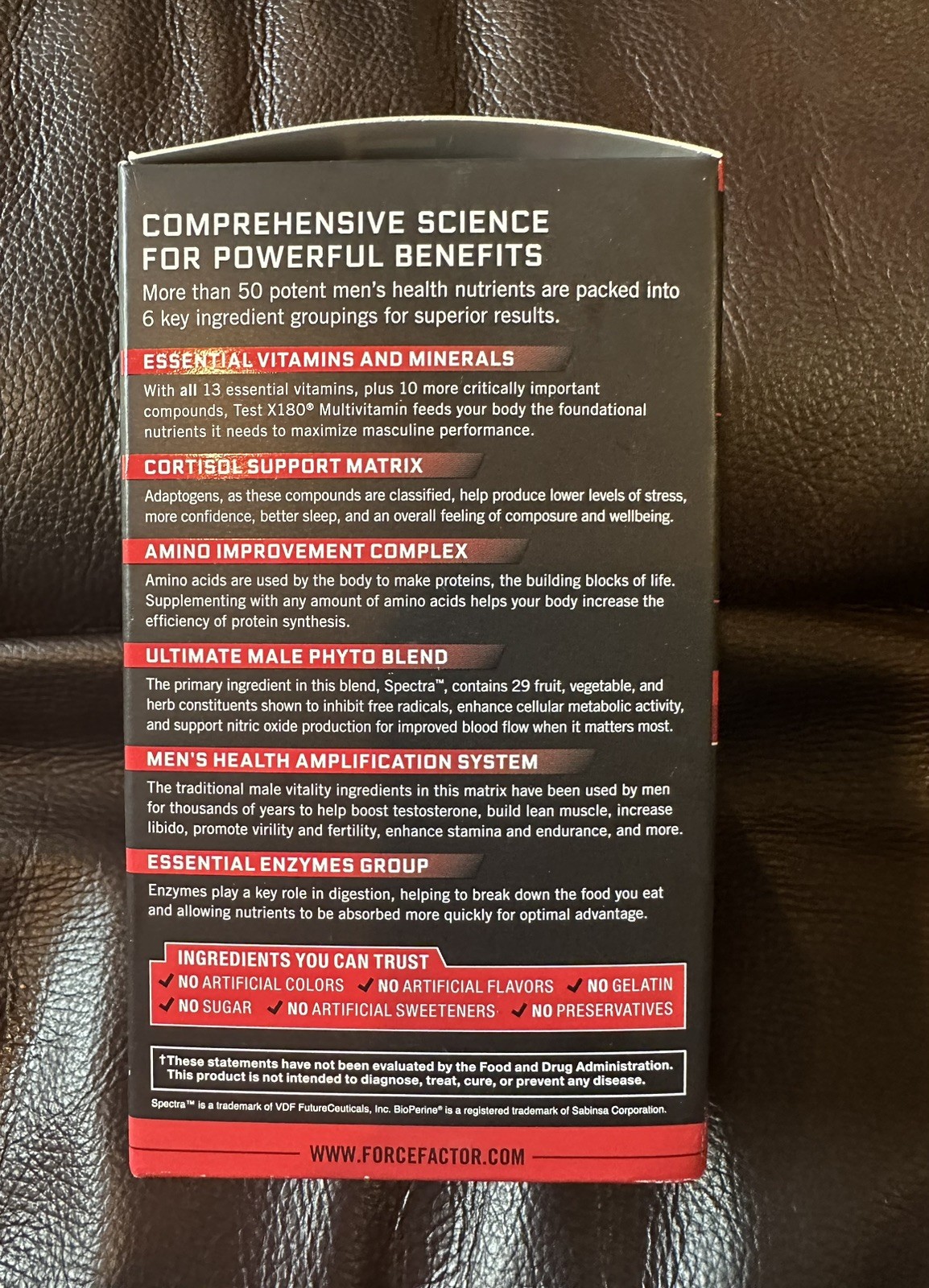 Force Factor Test X180 Multivitamin Testosterone Booster 120tabers Exp 9/27