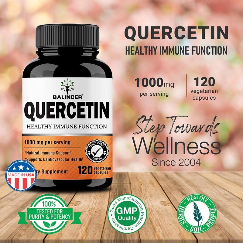 Quercetin 1000mg Natural lmmune Support Supports Cardiovascular Health 30/60/120