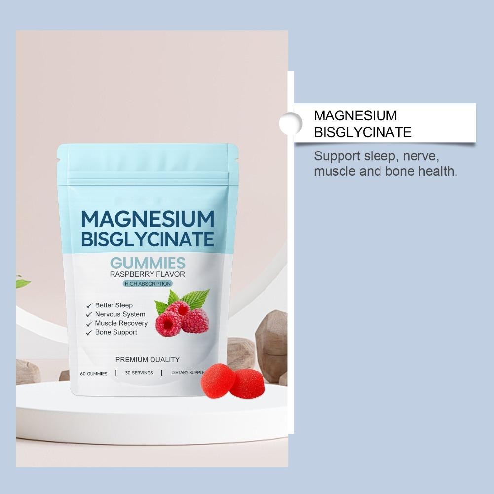 400mg Magnesium Bisglycinate Chelate 60 Gummies-, Magnesium Bisglycinate Gummies
