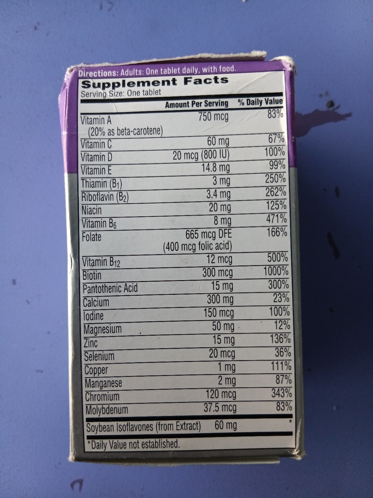 One A Day Menopause Multivitamin With Hot Flash Support 50 Tablets Exp 3/2028