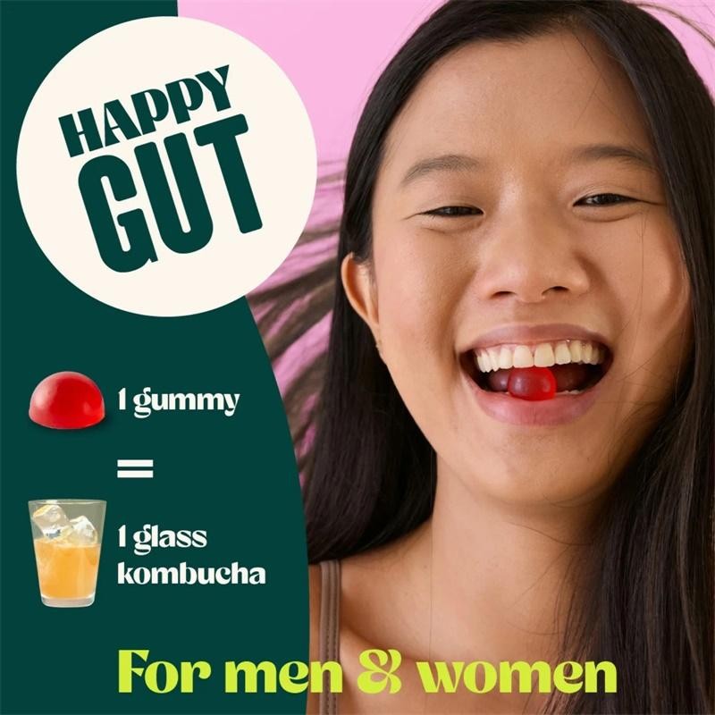 Fiber Supplement, Probiotics, Postbiotics, Probiotic Kombucha Gummy – Prebiotics