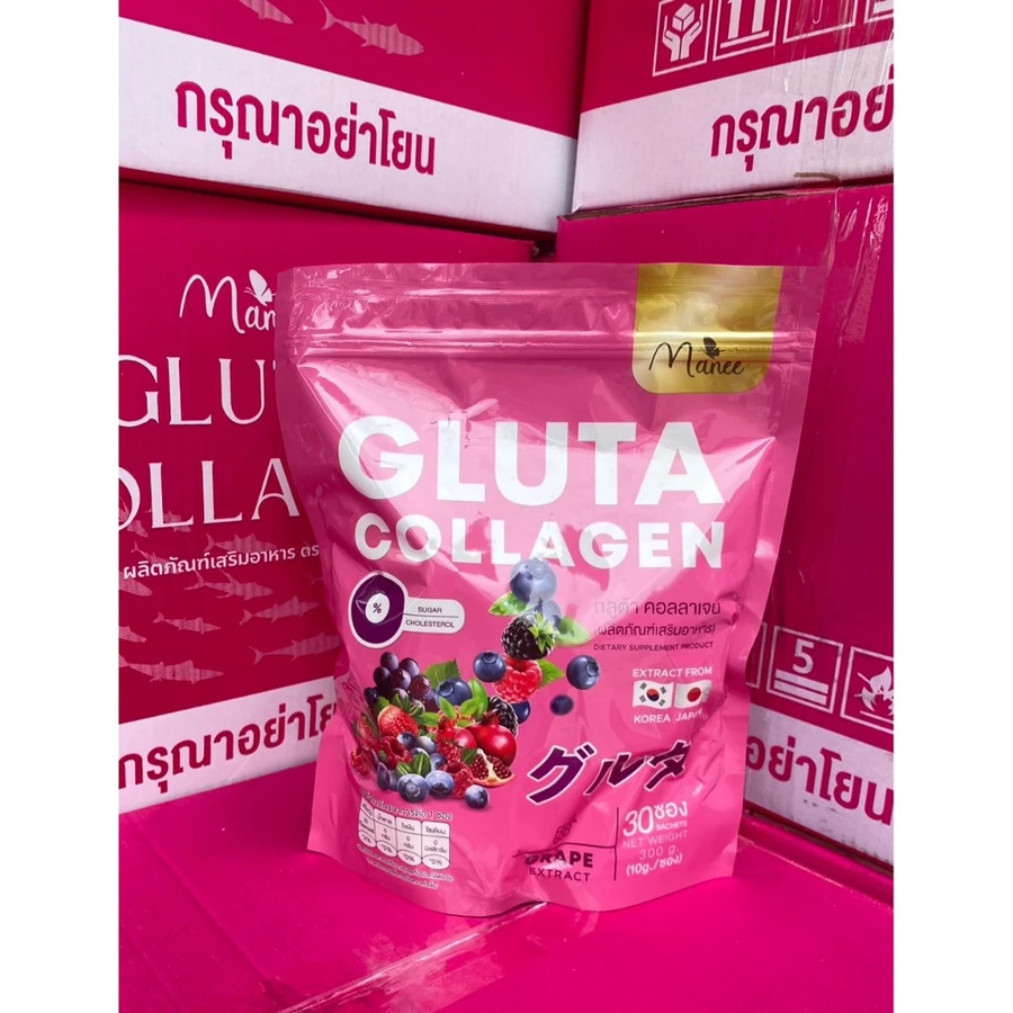 Manee Gluta Collagen Pink Anti-Aging Skin Brightening Glow Whitening 30’s X 2