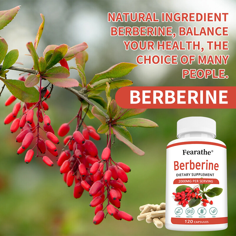 Berberine 2000 Mg 30/60/120 Capsules Heart Health & Immunity, Non-GMO