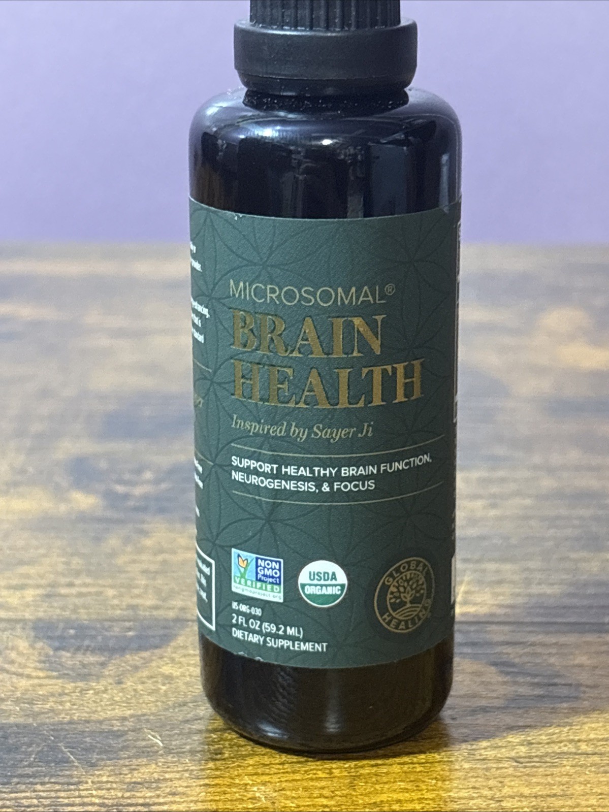Global Healing Organic Microsomal Brain Health, 2 fl. oz. Inspired By Sayer Ji