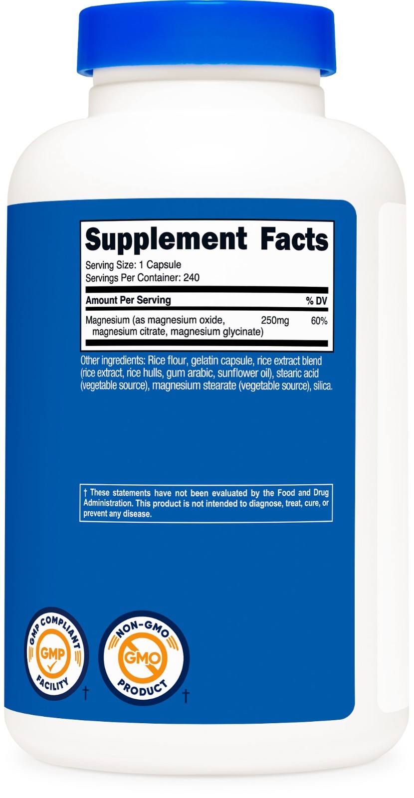 Nutricost Magnesium Complex 250mg, 240 Capsules – Gluten Free and Non-GMO