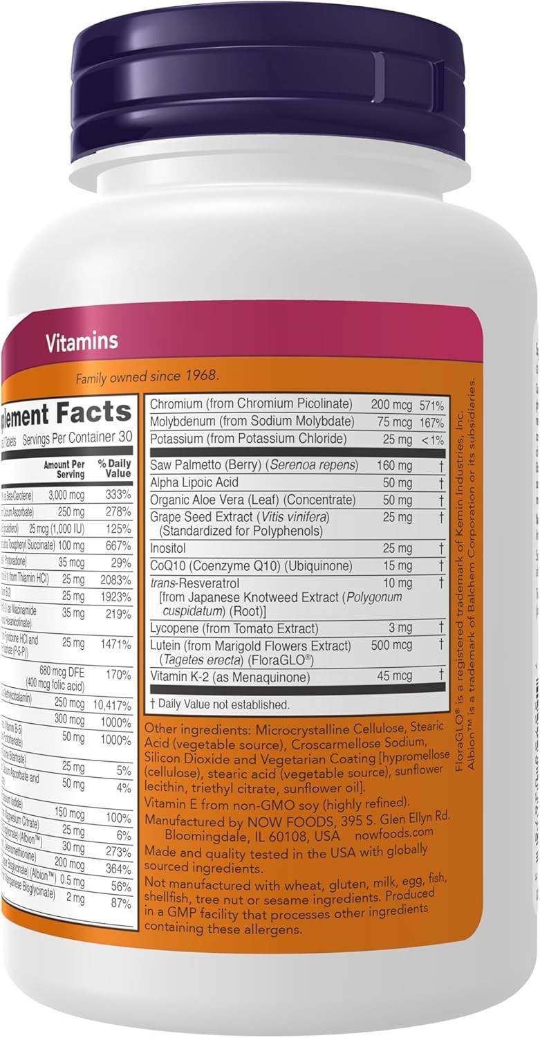 NOW Foods ADAM Mens Multivitamin Softgels 60 Count Pack of 3 90 Day Supply 2027