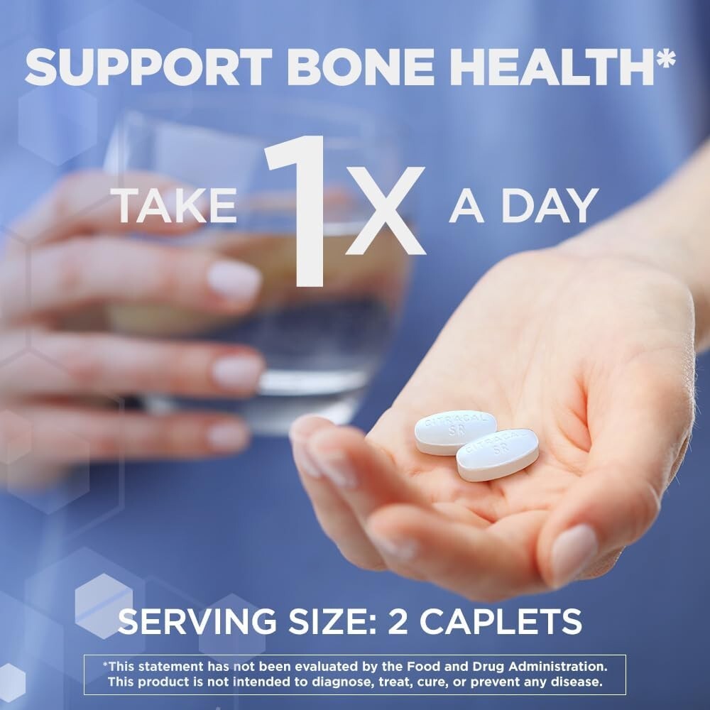 Slow Release 1200, 1200 mg Calcium Citrate and Calcium Carbonate with 25 mcg …