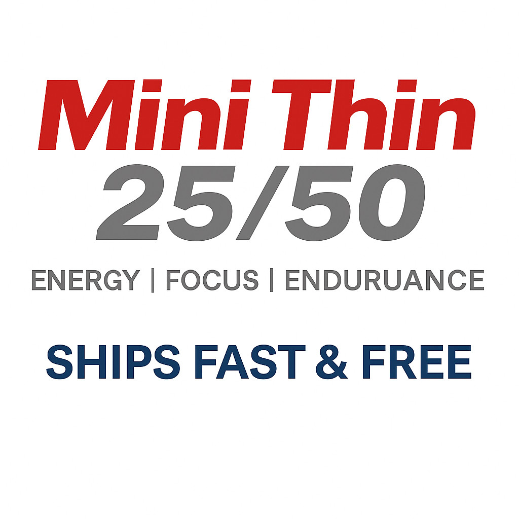 Mini Thin 25/50 Energy Booster 30 Capsules 4 Pack Fast Free Shipping