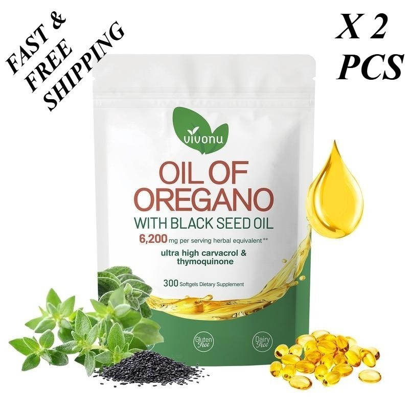 Oil of Oregano with Black Seed Oil | Natural Antioxidants | Nutritional Support