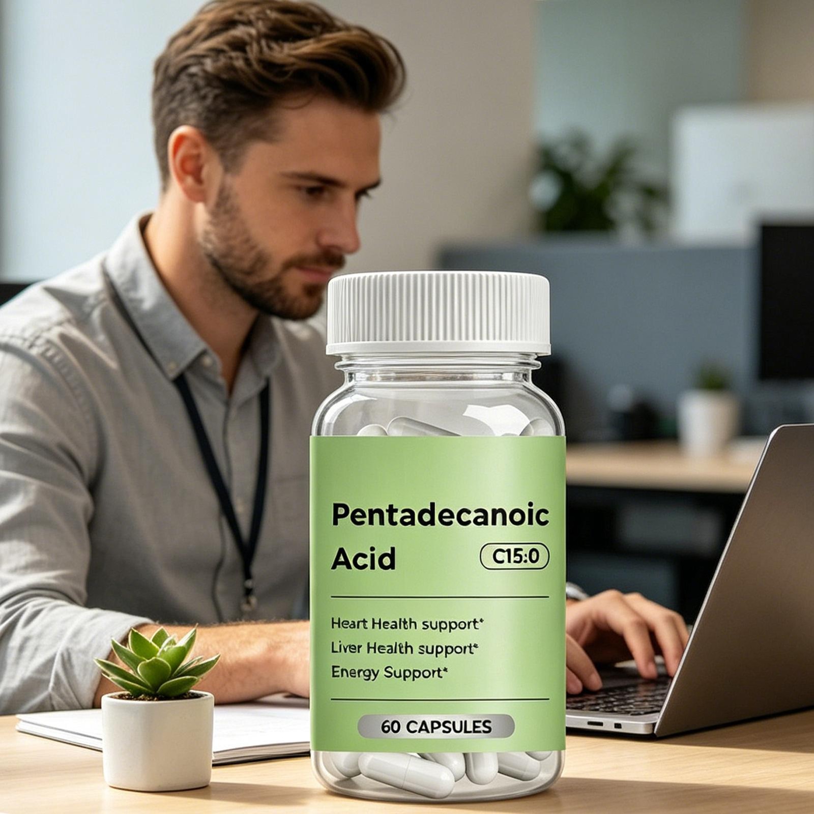 C15:0 Supplement, 60 Caps Pentadecanoic Acid, High Altitude Sheep Milk Sourced