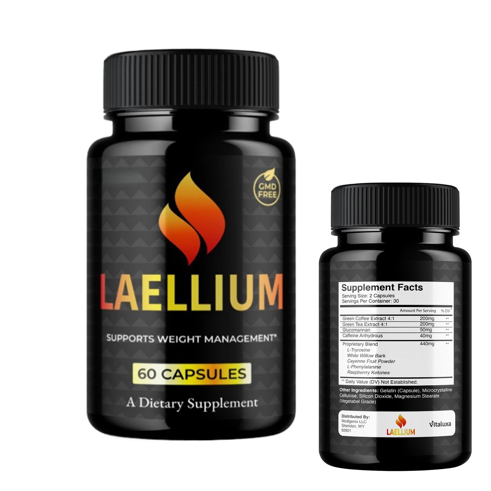 Laellium for Weight loss,Advanced Fat Burning and Energy Capsules 60 Capsules US