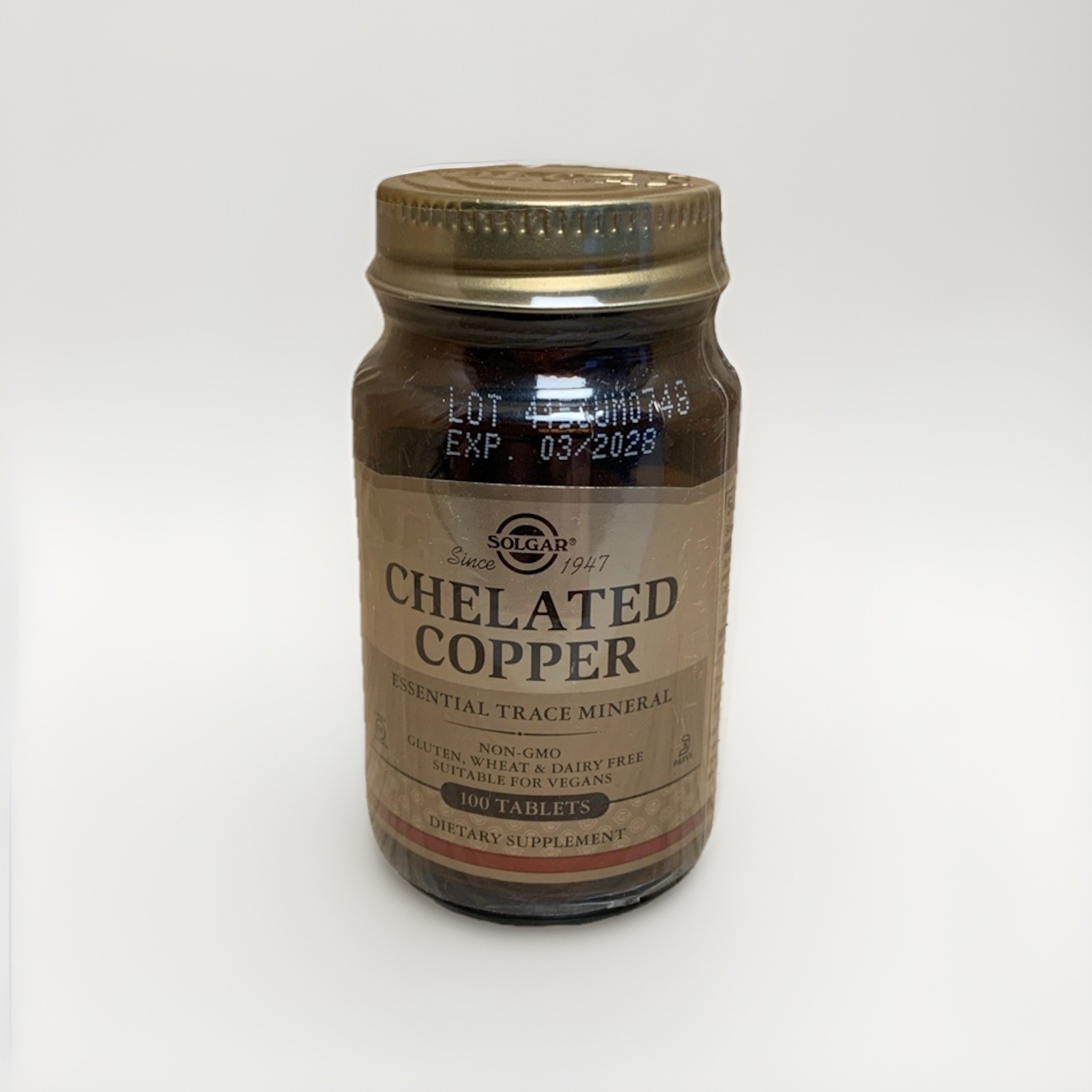 Solgar Chelated Copper 100 Tablets Each Exp 3/2028 Lot Of 2