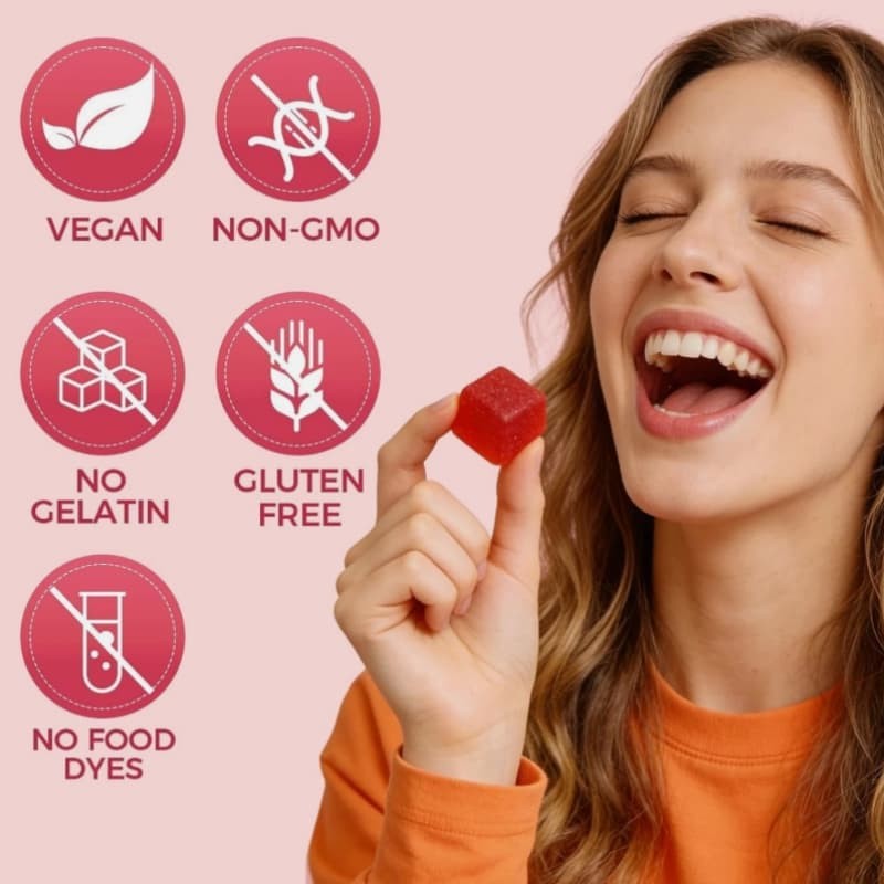 30 1/2 Bag Peach Gummies Hot Gummies Support for Calm and Relaxation Spicy Cubes
