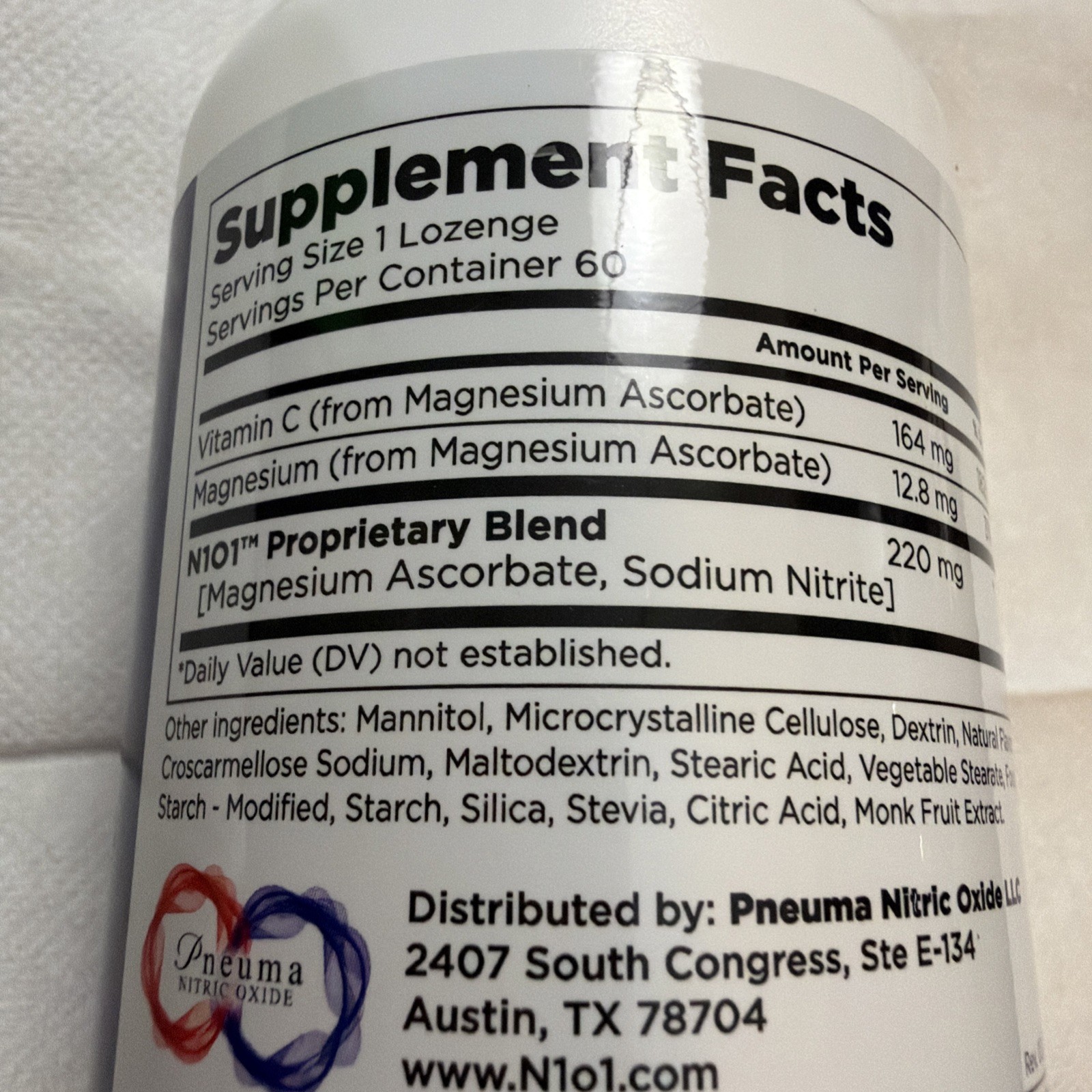 Nitric Oxide Lozenges, 53 Count, 26 Day Supply Supplement Make Offer.