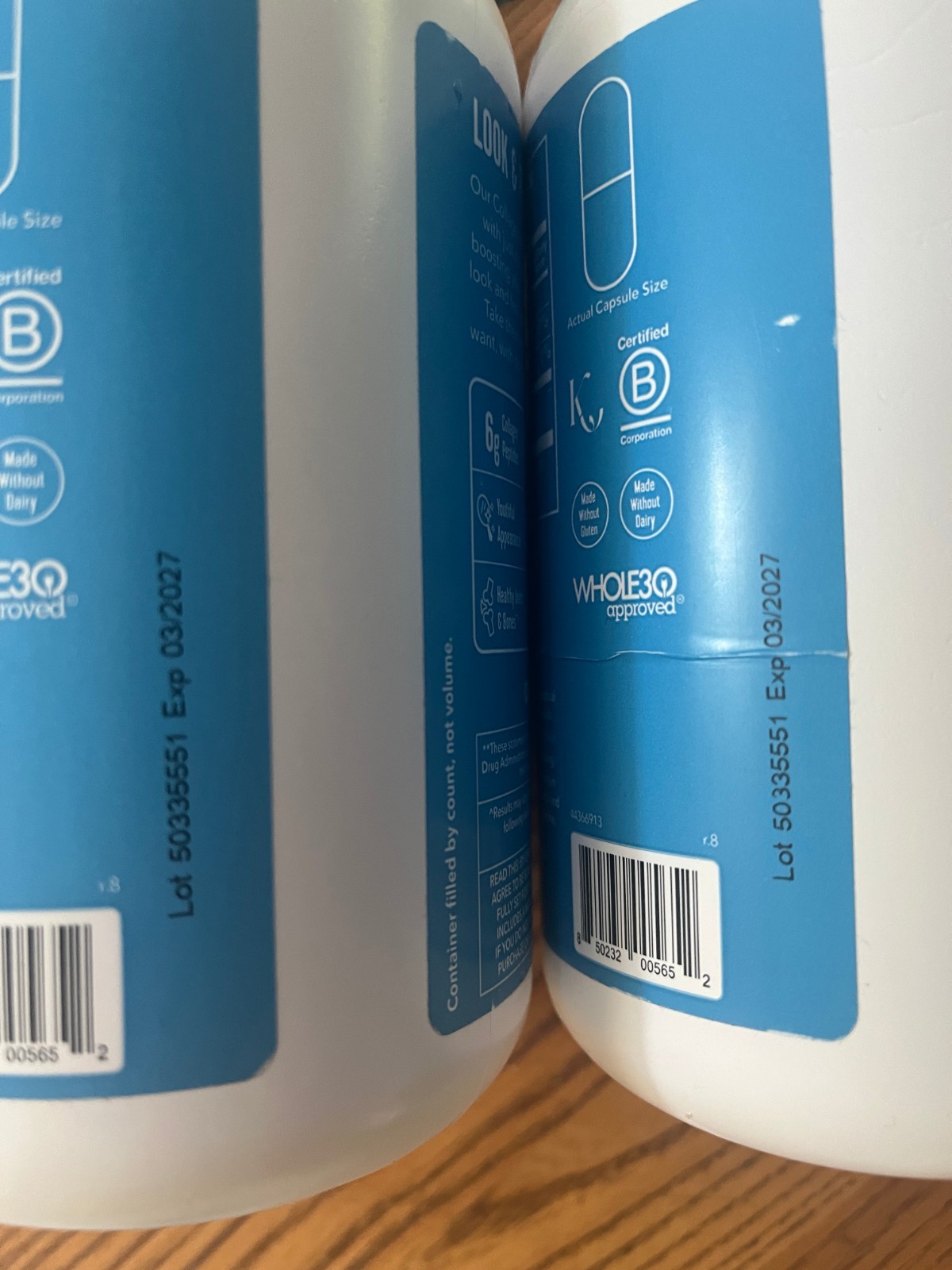 2 – Vital Proteins Collagen Peptides, 360 Capsules per Bottle, Exp 03/2027