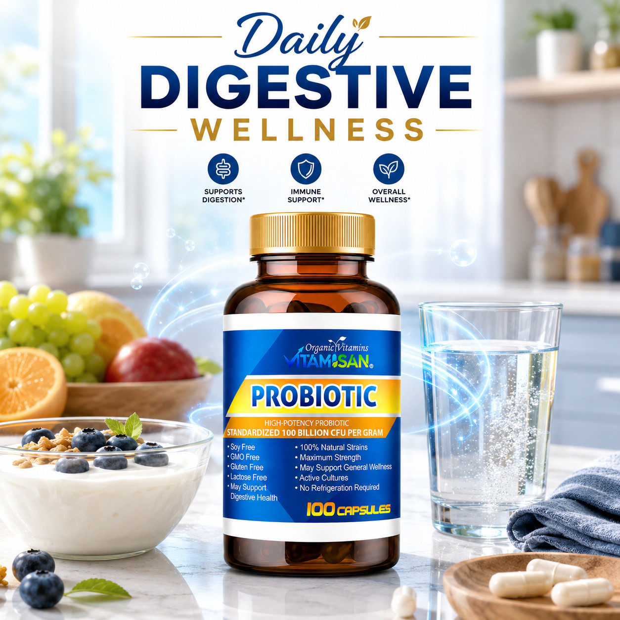 200 ULTRA PROBIOTIC 100 Billion CFUs NOW ULTIMATE FLORA PRIMAL NATURES ORGANIC V