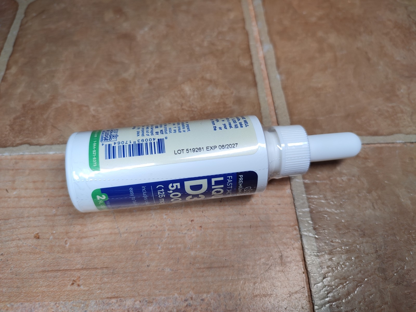 Premium Health Vitamin D3 5000 IU (125 mcg) Liquid Drops 2 fl oz Exp 6/2027 NIP