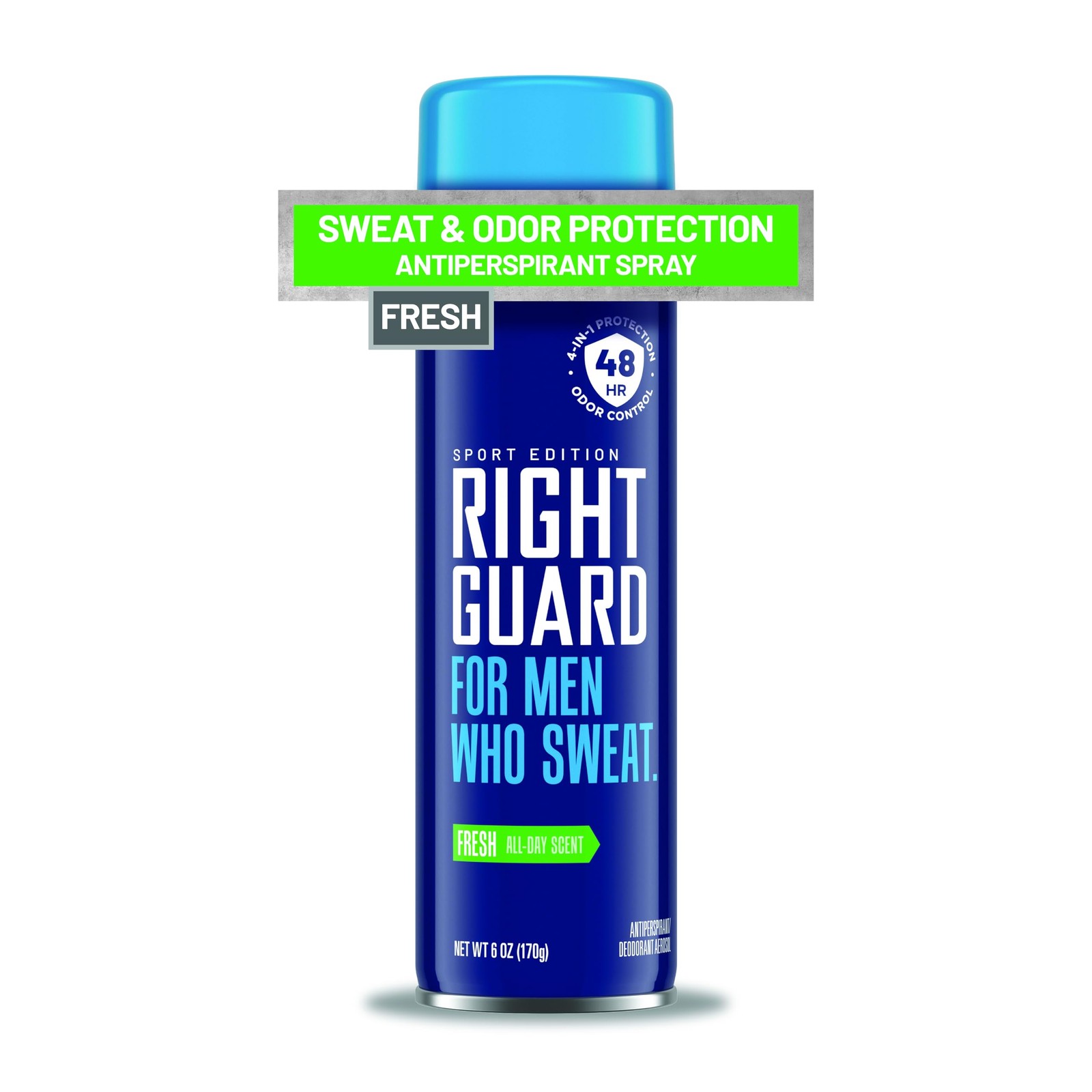 Right Guard Sport Fresh Scent Antiperspirant & 6 Ounce (Pack Of 1), Blue