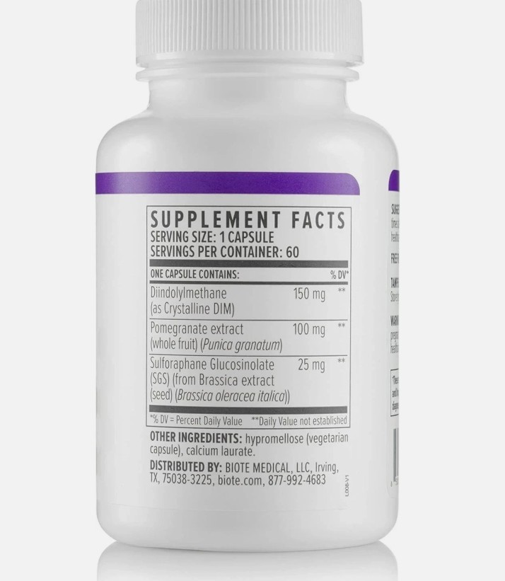 1-3Pack Biote Nutraceuticals DIM SGS+ 60Capsules HormoneBalance Support Exp-2028