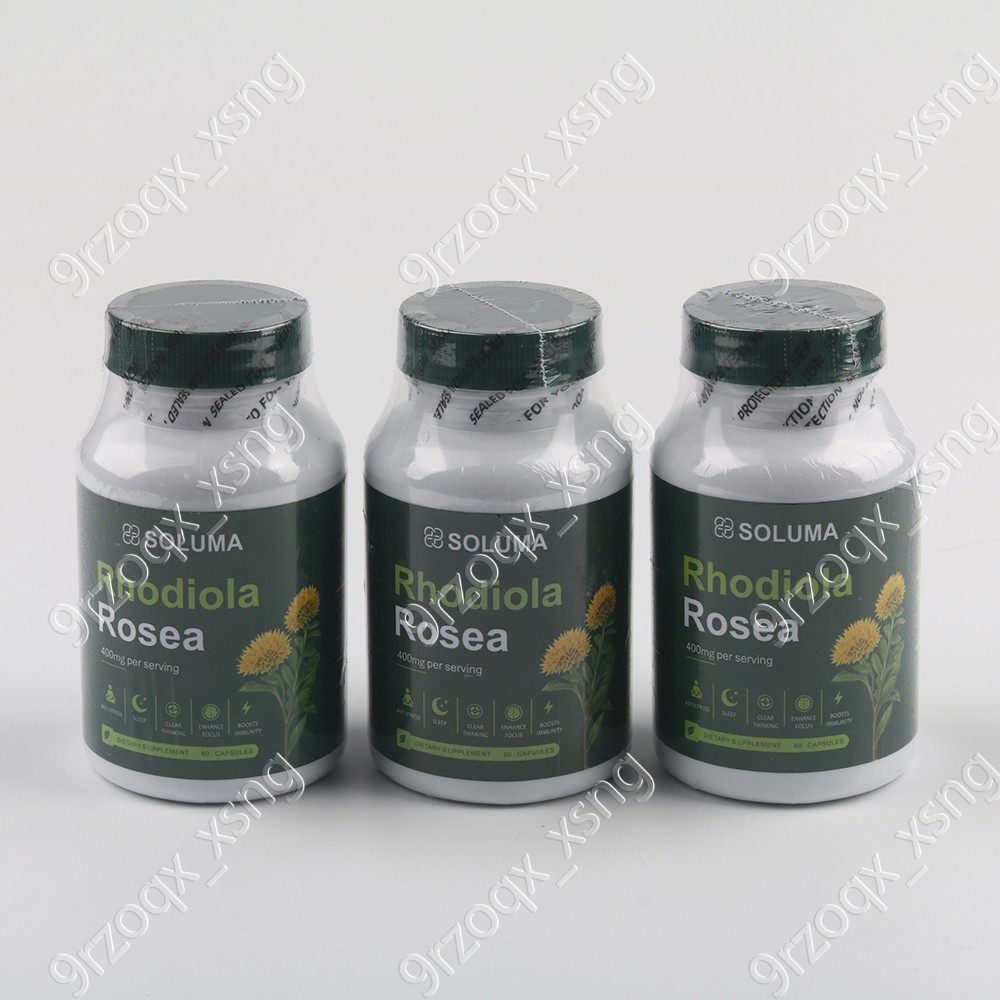 Soluma Rhodiola Rosea, 400mg Per Serving features Bioperine, 60 Capsules 1-3 pac