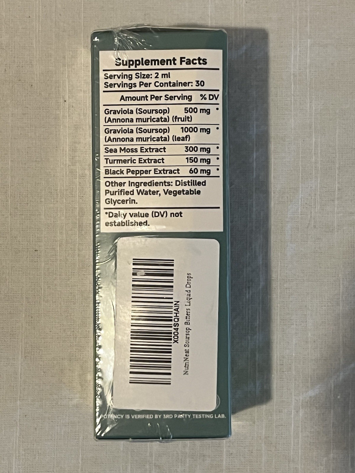 Soursop Graviola Liquid Drops 2FL OZ Dietary Supplement. Sealed. Exp. 8/27