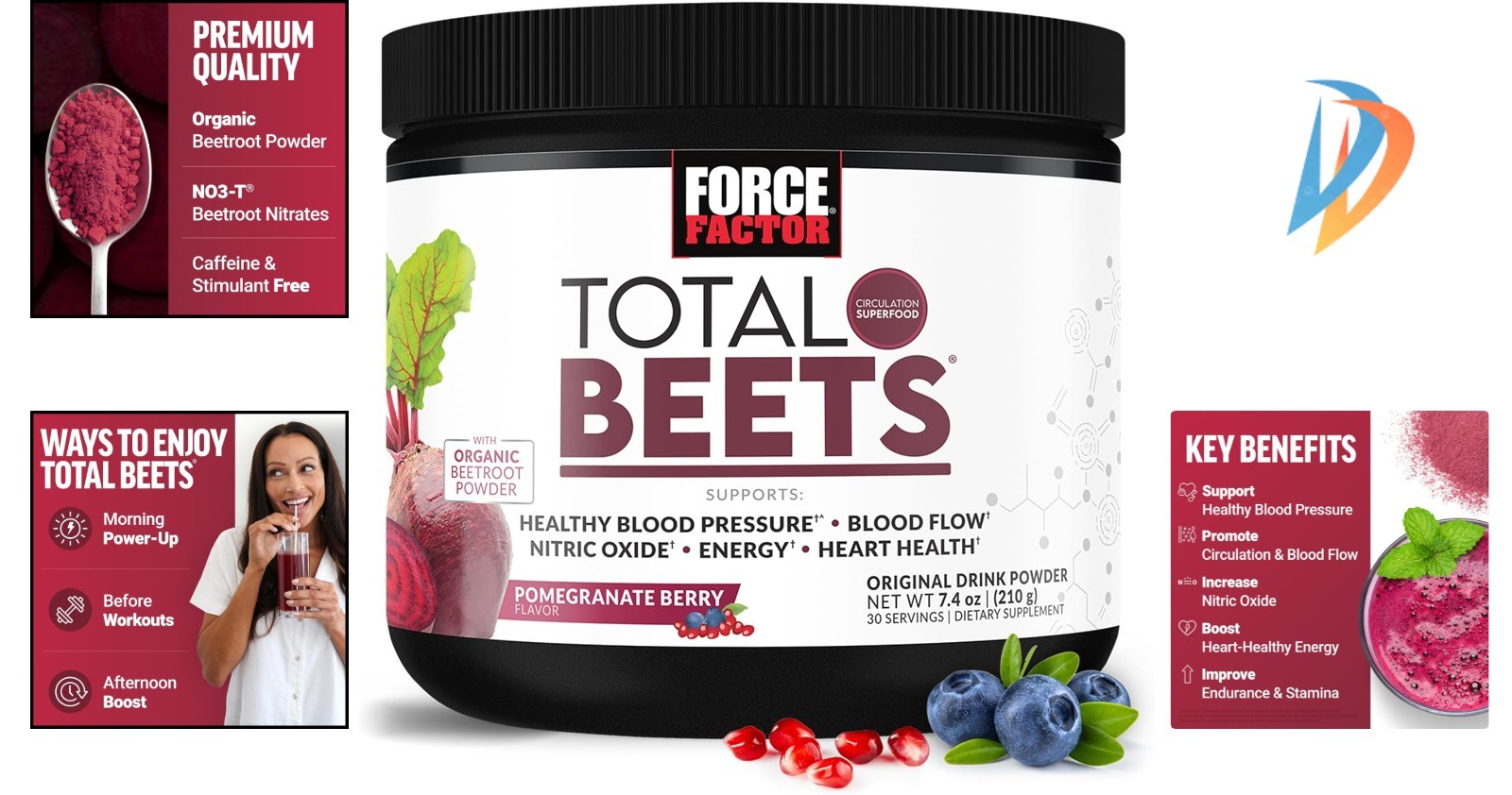 Heart Healthy Total Beets Powder – Boost Energy & Circulation, 30 Servings