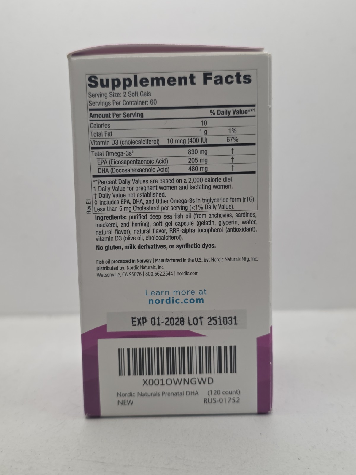 Nordic Naturals DHA from Purified Fish Oil, Strawberry Flavored