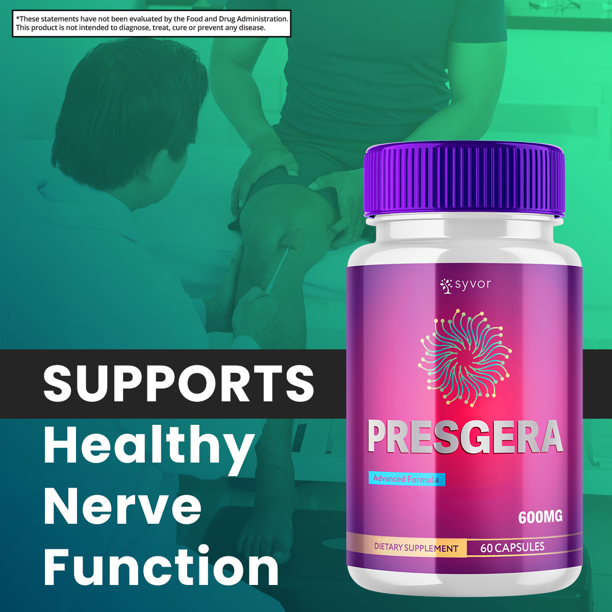 Presgera Advanced Nerve Support Formula Maximum Strength Vitamin 180 Capsules